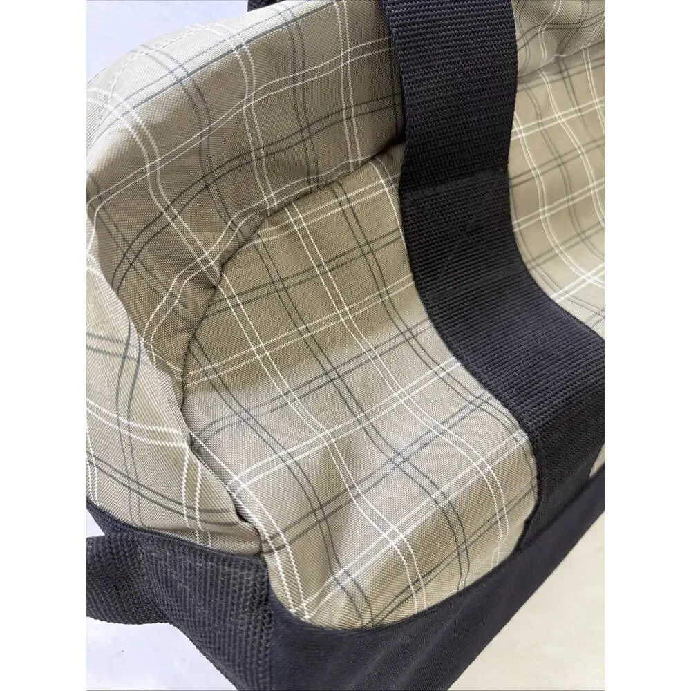 Vintage LL Bean Adventure Rolling Duffle Bag Green Plaid Excellent LLB#0XN9